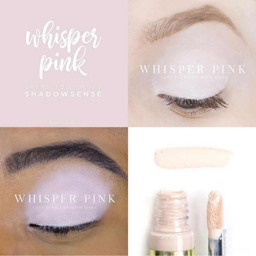 Whisper Pink ShadowSense- slightly tinted pink, great for accents and blending.